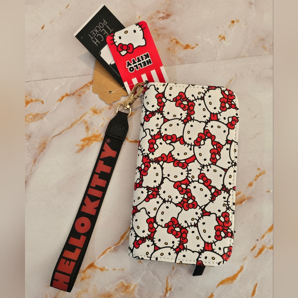 Hello Kitty White and Red Wallet Phone Case New W Tags